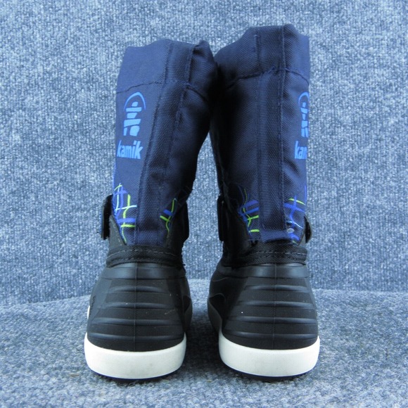 Kamik Boys Snow Boot Shoes Black Synthetic Drawstring Size T 8 Medium - Picture 5 of 9